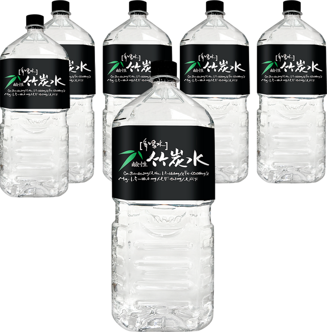 多喝水 鹼性竹炭水, 2.5L, 6瓶