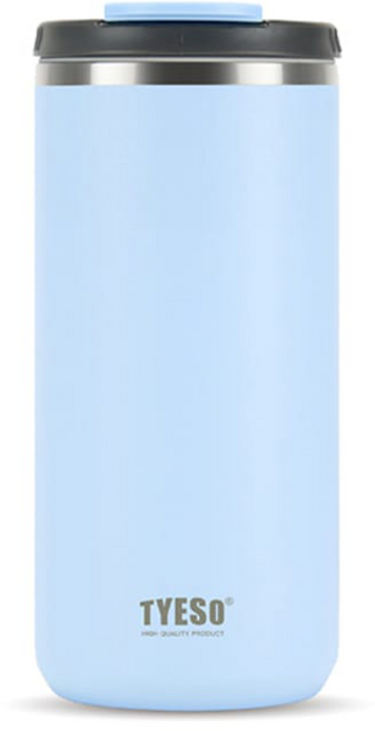 TYESO 泰碩 304不鏽鋼便攜翻蓋保溫杯, 天空藍, 1個, 600ml