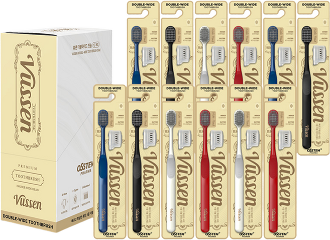 뷰센 더블와이드 칫솔, 12개입, 1개