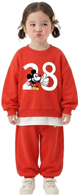 리틀래빗 D 컬러봉 숫자 디즈니 상하의 세트