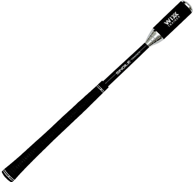 WIXX 싱글 스윙 트레이너 골프 연습기 일반 그립, 블랙, 1개