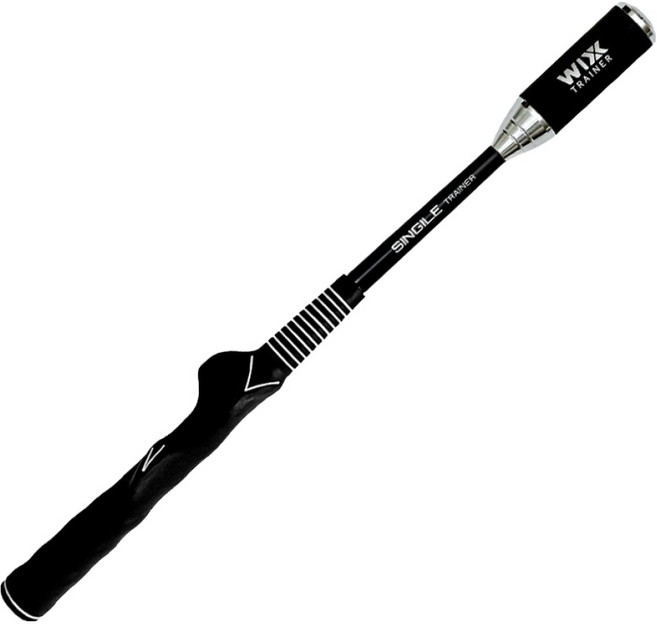 WIXX 싱글 스윙 트레이너 골프 연습기 초보자그립, 블랙, 1개