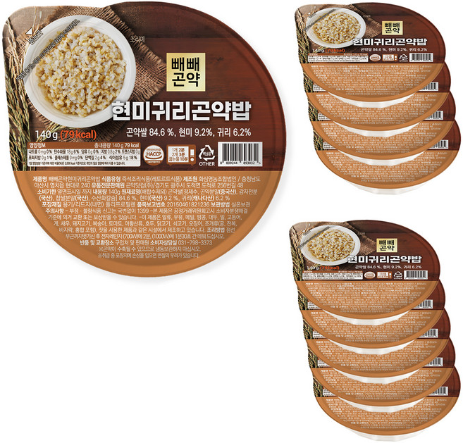 PpaeppaeGonyak 糙米燕麥蒟蒻飯, 10個, 140g