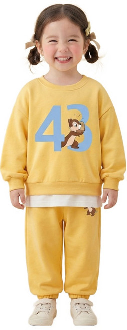 리틀래빗 D 컬러봉 숫자 디즈니 상하의 세트