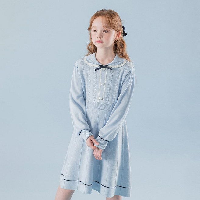 ILoveJ Belnah 蝴蝶結針織領洋裝