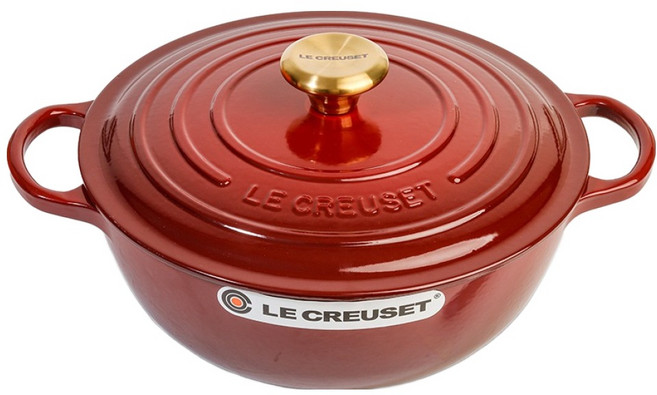 르크루제 마미떼 법랑냄비, 26cm, 적색 + 검정, 1개