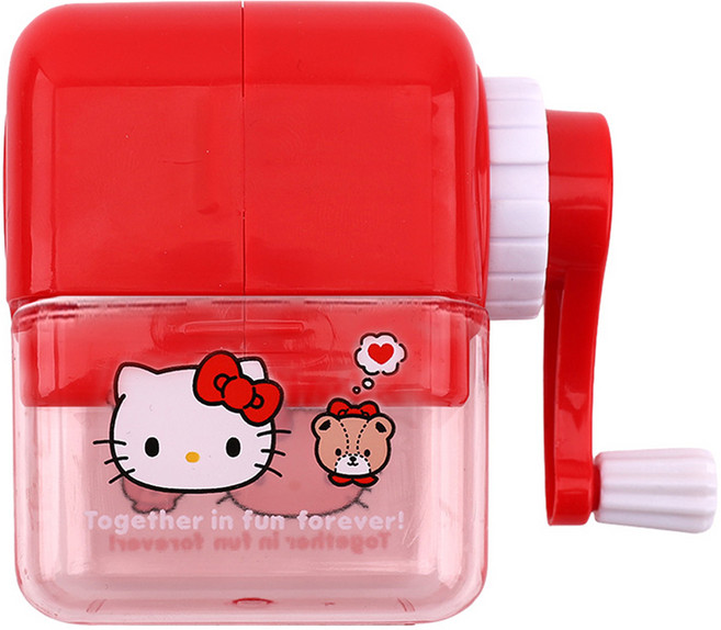 산리오 캐릭터 헬로키티 미니 수동 연필깎이, 혼합색상, 1개