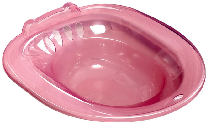 쉐리엘 욕실 간편 깔끔한 거치식 좌욕기, 레드, 1개