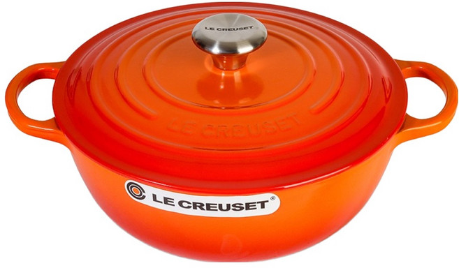 르크루제 마미떼 법랑냄비, 26cm, 주황색 + 검정, 1개