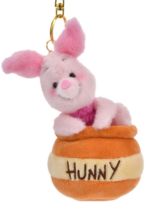 디즈니스토어 곰돌이푸 HONEYDAY 피글렛 플러시 키링, 혼합색상, 1개, 17cm