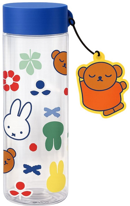 릴팡 미피 팬던트 클리어 물통 미피앤프렌즈, 혼합색상, 1개, 500ml
