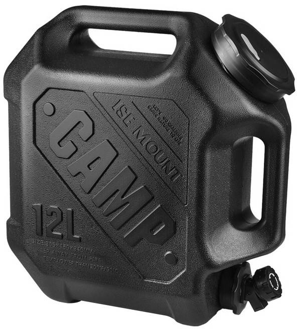 Truly House 極致軍風大容量儲水桶/露營野餐茶水桶 12L, 黑色, 1個
