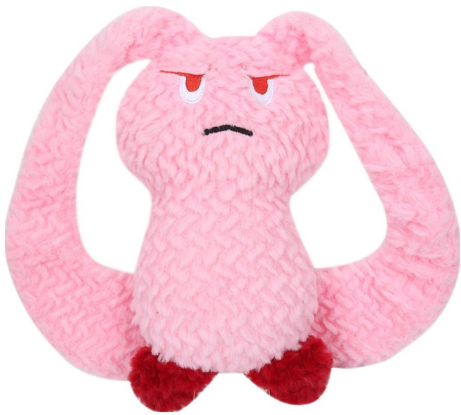 파스텔펫 반려동물 앵그리 롱래빗 장난감, 핑크, 1개