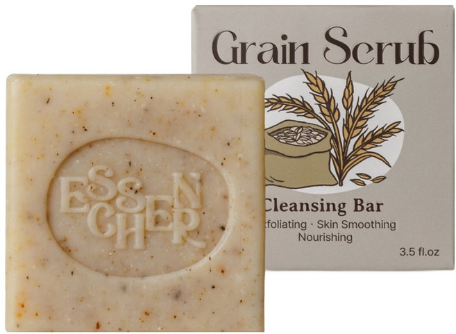 에센시에르 곡물 스크럽 클렌징 비누, 1개입, 100g