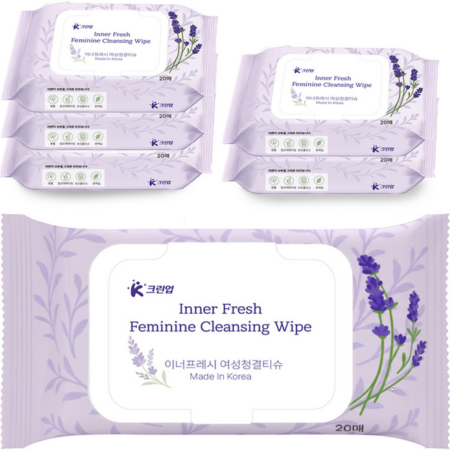 케이크린업 이너프레시 여성청결티슈 20p, 115g, 6개
