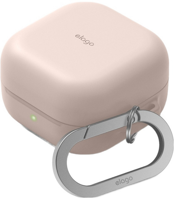 엘라고 갤럭시 버즈4 프로 실리콘 행 케이스, 갤럭시 버즈4 / 버즈4 프로, 샌드핑크, 1개