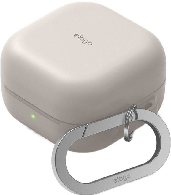 엘라고 갤럭시 버즈4 프로 실리콘 행 케이스, 갤럭시 버즈4 / 버즈4 프로, 스톤, 1개