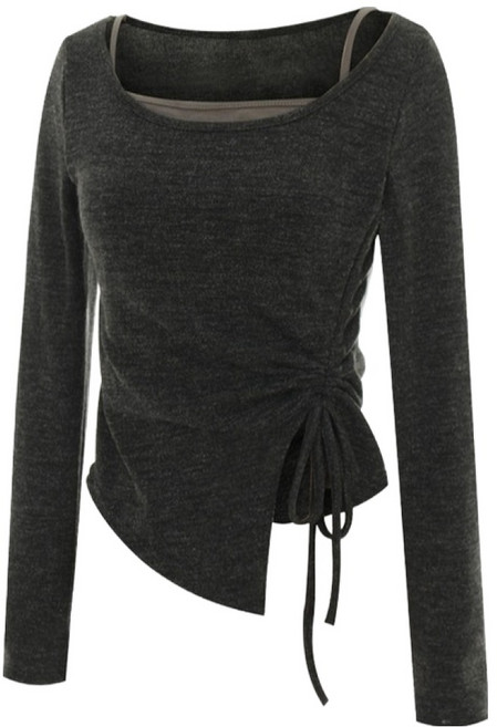 페이지플린 여성용 스트링 레이어드 티셔츠 P6ATS007C