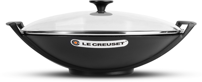LE CREUSET 玻璃蓋琺瑯鑄鐵炒鍋 霧黑色, 1個, 36cm