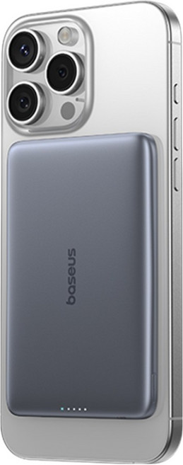 베이스어스 기내용 맥세이프 보조배터리 10000mAh, 그레이, AM41