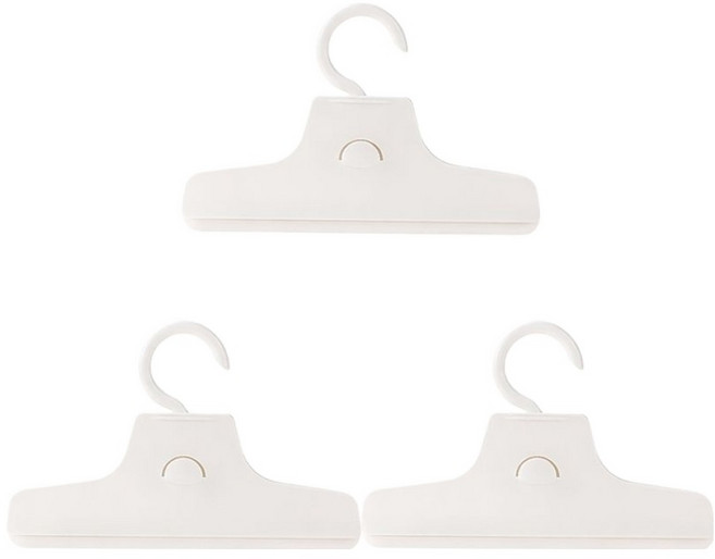 미누네 대형 집게 바지걸이, 화이트, 3개