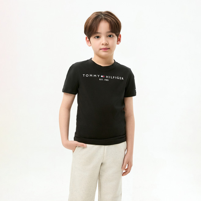 Tommy Hilfiger 兒童 Heritage Logo 棉質短袖T恤