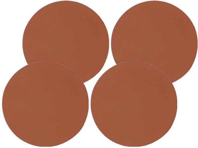 簡約乾淨PU皮革杯墊, 商品3, 4個