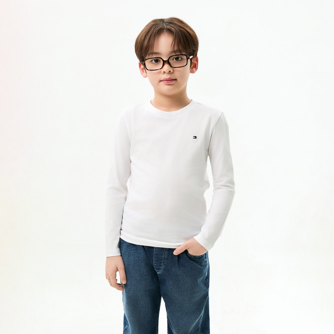 Tommy Hilfiger 兒童男款基本款棉質T恤
