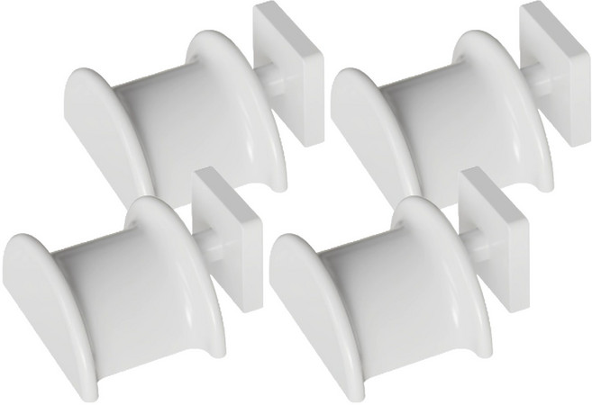 퍼셀론 무타공 다용도 헤드셋 거치대, 화이트, 4개