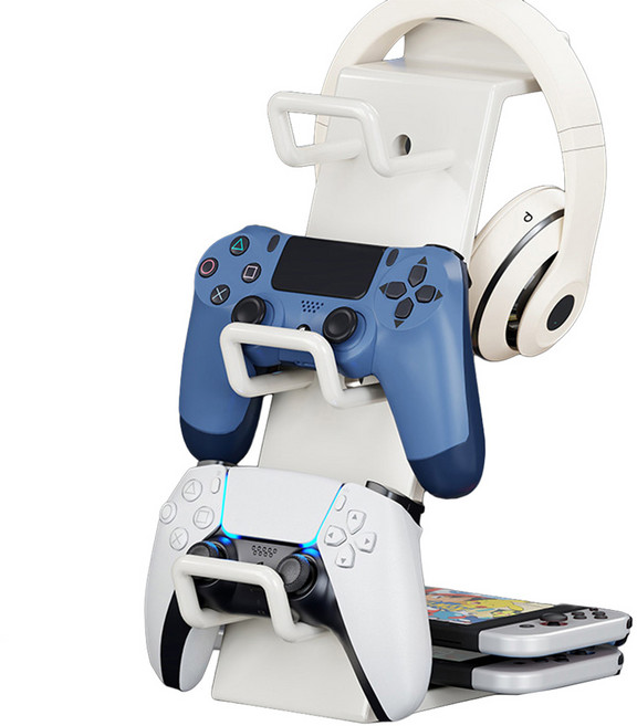 알럽홈 수납 게임 컨트롤러 헤드폰 걸이 다용도 선반, WHITE, 1개, L261-0049W