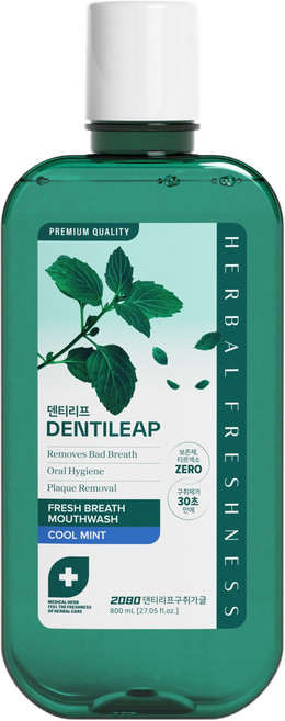 2080 Denti Leaf 口臭護理漱口水, 1個, 800ml