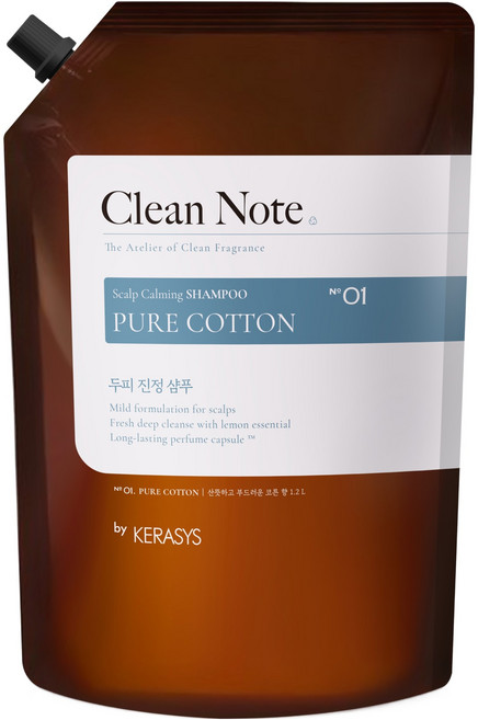 케라시스 클린노트 샴푸 리필 퓨어 코튼, 1.2L, 1개