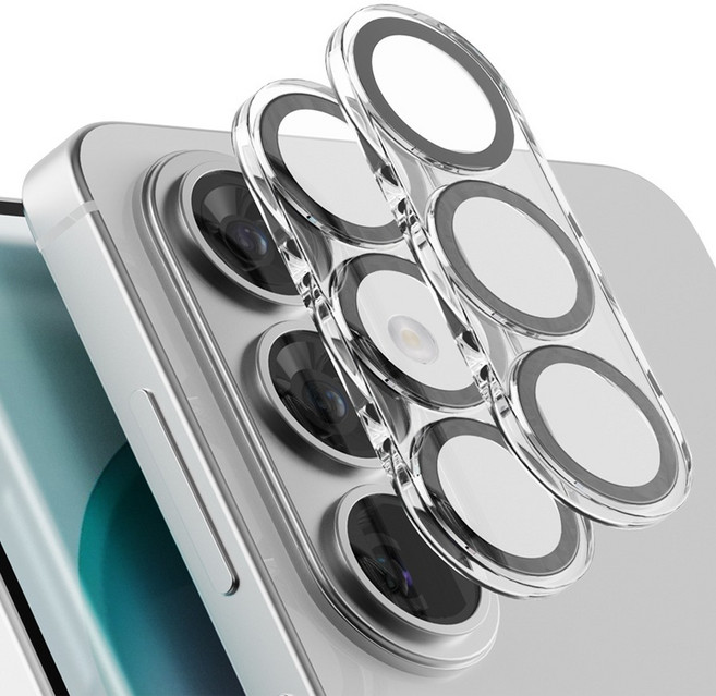 누아트 빛번짐 방지 후면 카메라 렌즈 강화유리 휴대폰 액정보호필름 2p 세트, 1세트