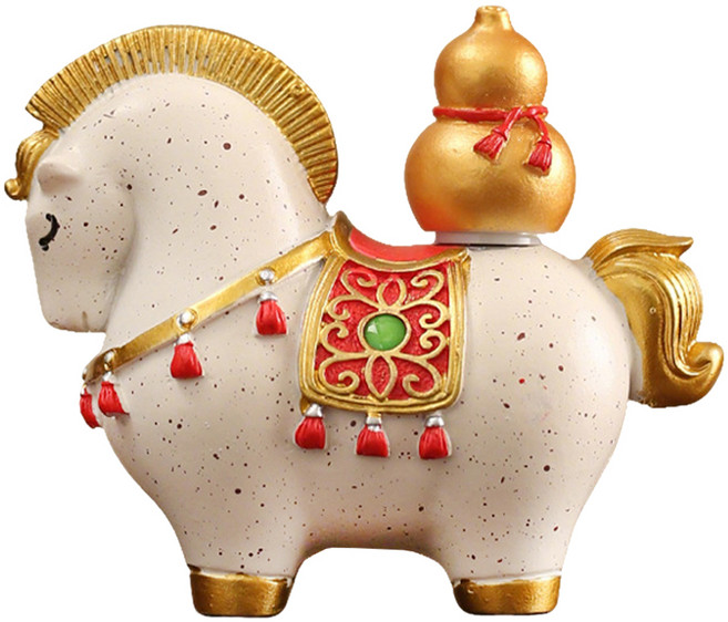 SUNORO 馬年招財吉祥物 馬上有錢招財開運擺件, 福祿