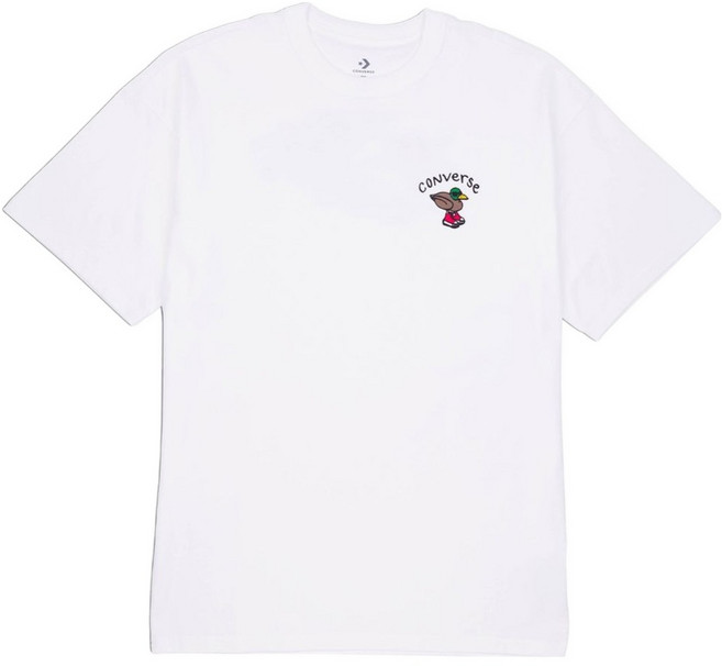 컨버스 남녀공용 풀 사이드 스타 쉐브 면 티셔츠 10028740