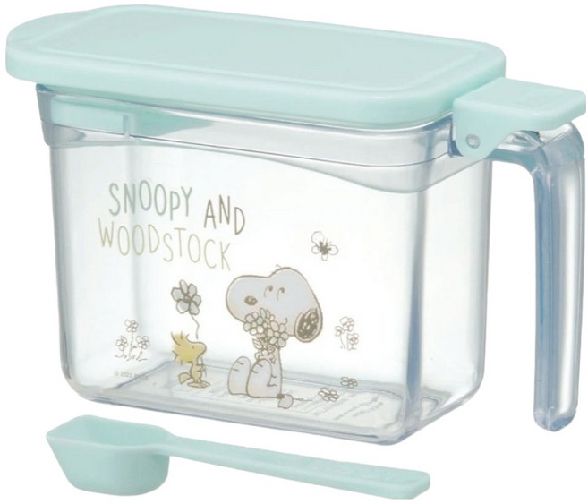 스케이터 KHP1 원터치 조미료 포트 + 스푼 피너츠 세트, 1세트