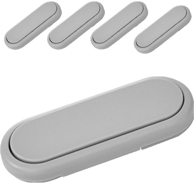 GUNU 서랍 열림 방지 히든버클 안전 잠금장치, 그레이, 5개