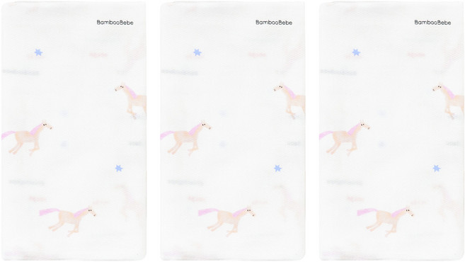 밤부베베 시그니처 사각기저귀 꿈꾸는 말랑이, 3개, 솜사탕 핑크