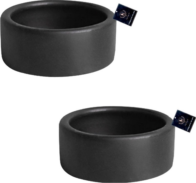 딩동펫 소동물 사이드 라운드 세라믹 급식기, 블랙, 2개
