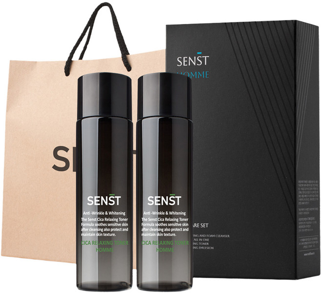 MediFlower Scentst 積雪草舒緩男士化妝水 200ml x 2入+盒+提袋, 1套