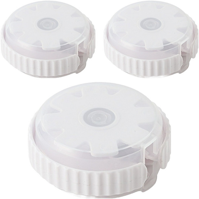 메이크마인 대용량 회전식롤러 깔끔한 휴대폰 충전기 usb 이어폰 케이블선정리 홀더 케이스, 화이트, 3개