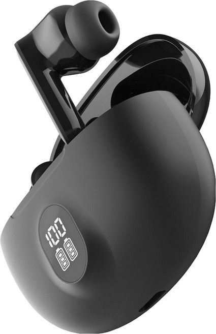 스마텍 초경량 무선 오토페어링 블루투스 5.4 이어폰, 블랙, STBT-TW1300