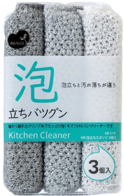 마메이타 거품 스폰지 수세미 3종 세트 KB-519, 1세트