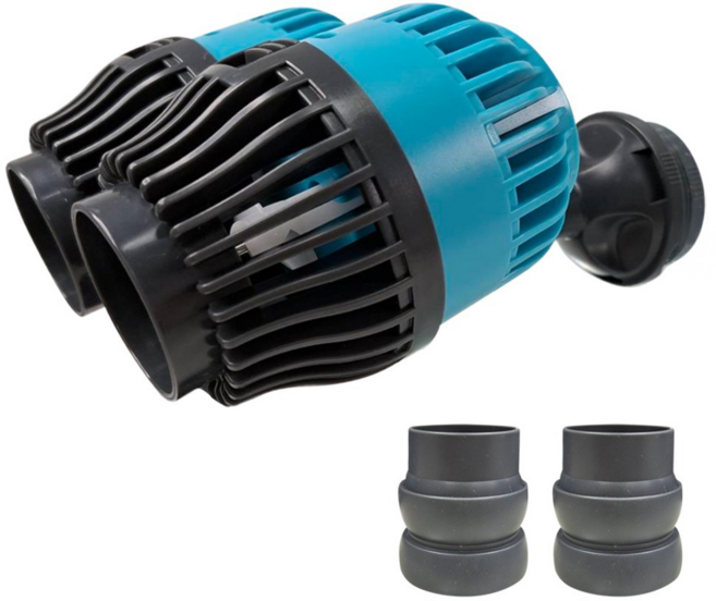 crab aqua 小螃蟹 雙頭造浪水泵 CA-F-009-28W 附調節管 2個, 藍色, 1組