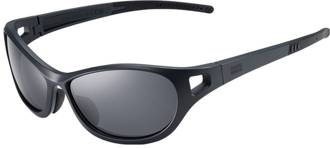 락브로스 편광 스포츠 자전거 러닝 골프 고글 SP394, 딥그레이(프레임) + 편광 그레이(렌즈), 1개