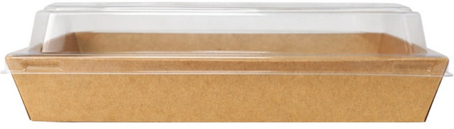 블룸엣홈 크라프트 직사각 샌드위치 도시락용기 10p + 뚜껑 10p 세트, 1세트