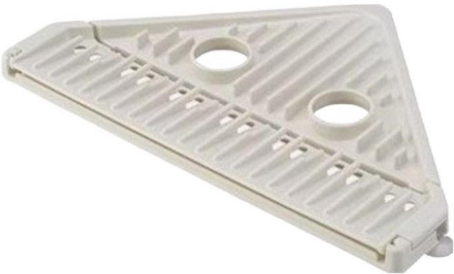 비브레도 삼각형 싱크대 모서리 건조대, 화이트, 1개