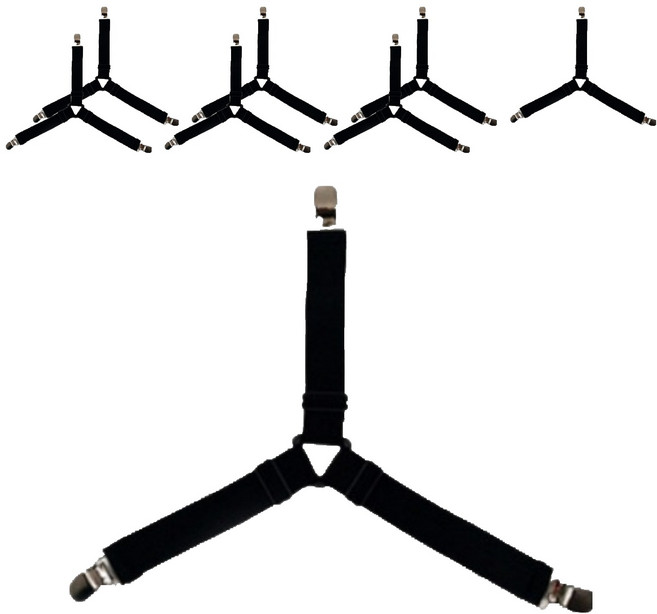 마스마 침대시트 고정집게 8p, 블랙