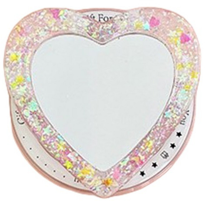 케이스틱 글리터 하트 거울 미러 스마트톡, 혼합색상, 1개