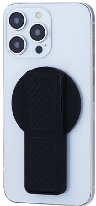 케이스틱 맥세이프 거치대 겸용 핑거 스트랩, 블랙, 1개